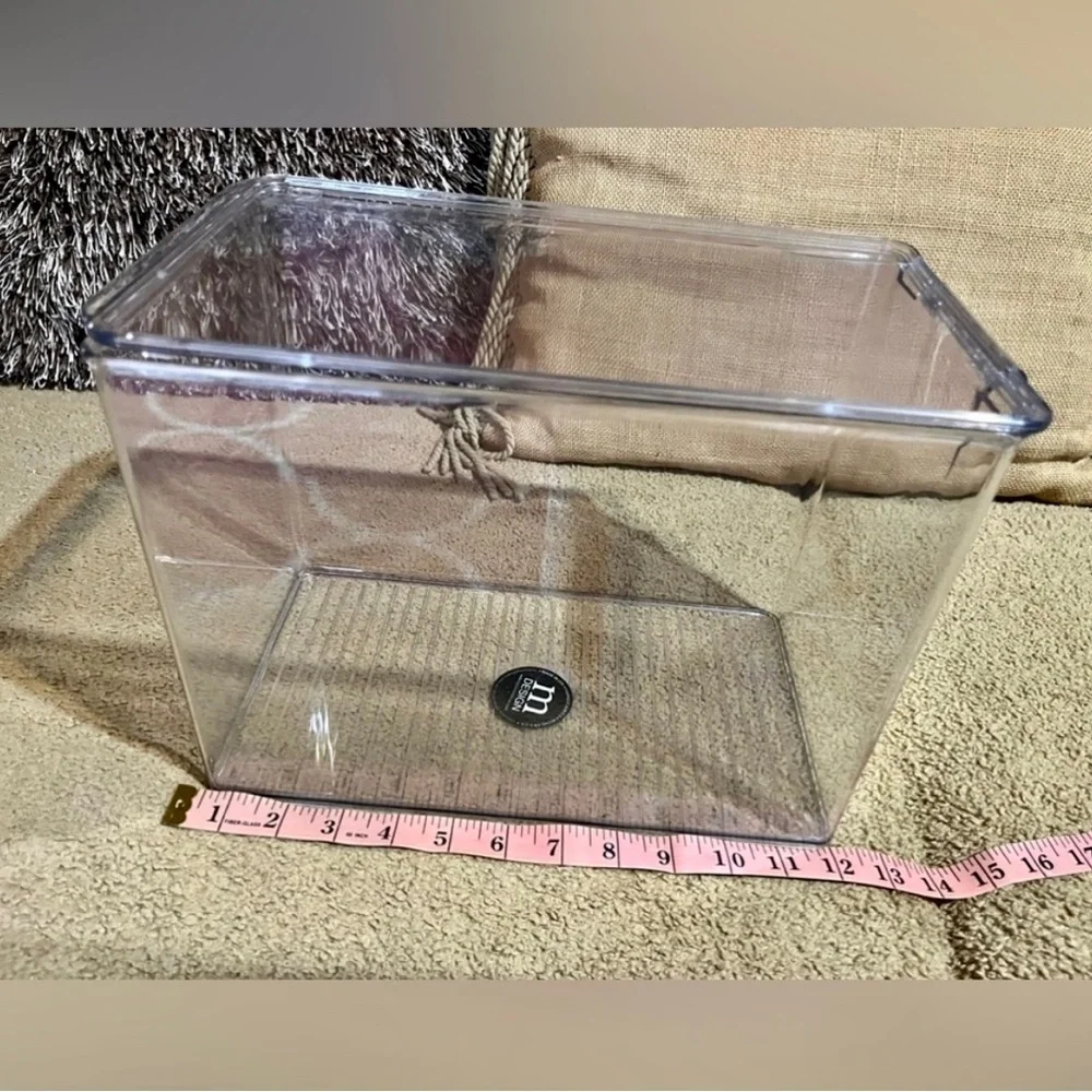 CLEAR ACRYLIC DISPLAY/STORAGE/SHOE/SHORT BOOT BOX. SIDE/TOP OPENING